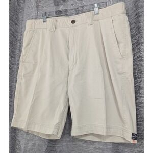 St John's Bay Men's Khaki Comfort Stretch Flat Front 9" Chino Shorts Sz. 38‎ NWT